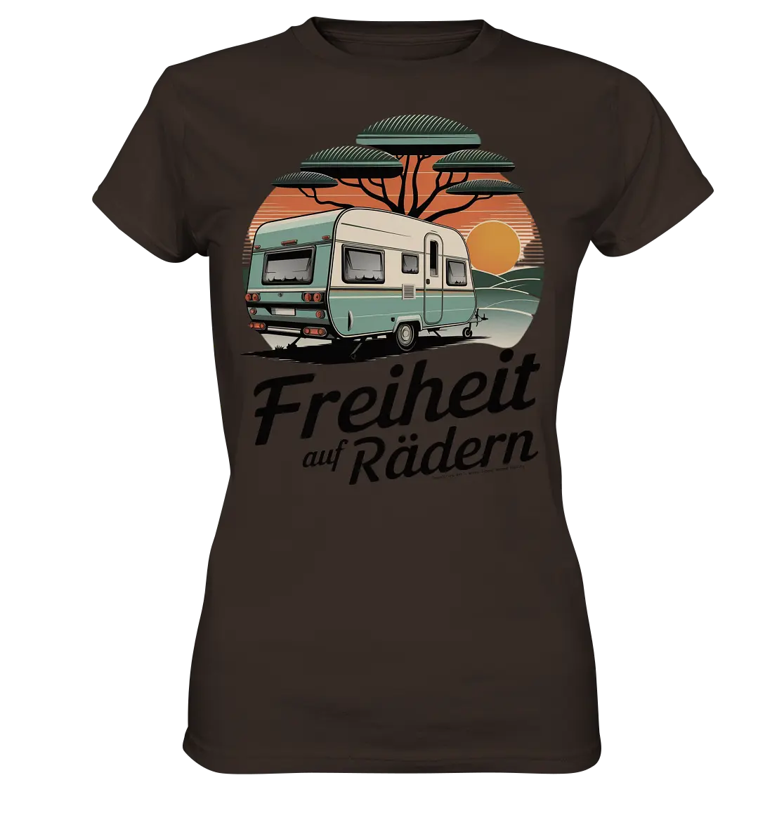 Freiheit auf Rädern - Retro Camping - Ladies Premium Shirt Bright Lights Arts