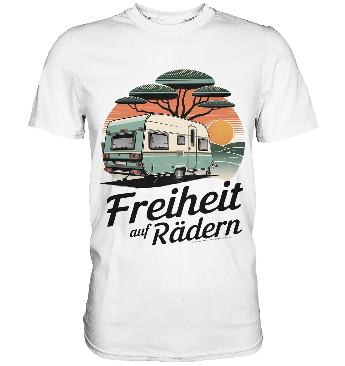 Freiheit auf Rädern - Retro Camping - Premium Shirt Bright Lights Arts
