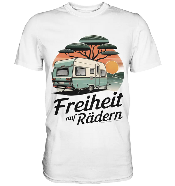 Freiheit auf Rädern - Retro Camping - Premium Shirt Bright Lights Arts
