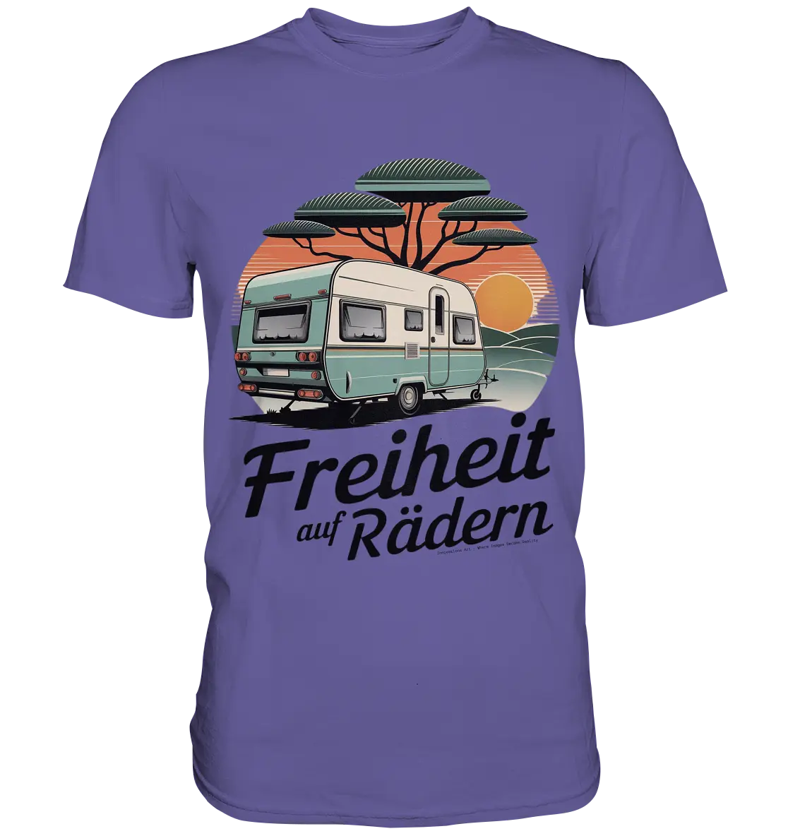 Freiheit auf Rädern - Retro Camping - Premium Shirt Bright Lights Arts