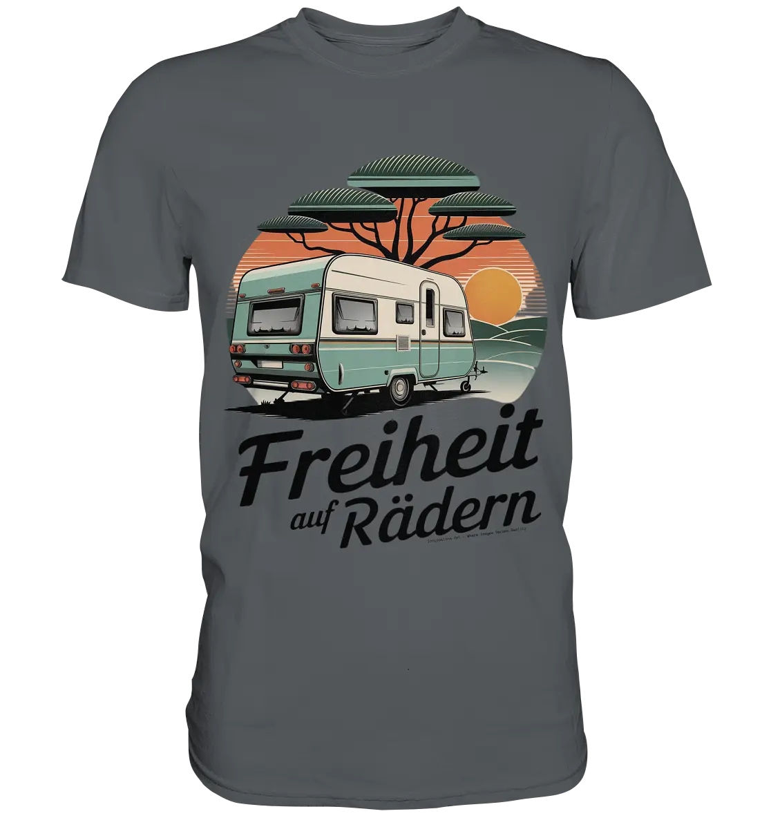 Freiheit auf Rädern - Retro Camping - Premium Shirt Bright Lights Arts