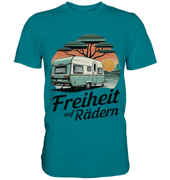 Freiheit auf Rädern - Retro Camping - Premium Shirt Bright Lights Arts