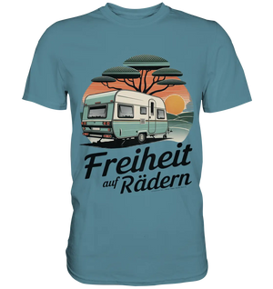 Freiheit auf Rädern - Retro Camping - Premium Shirt Bright Lights Arts
