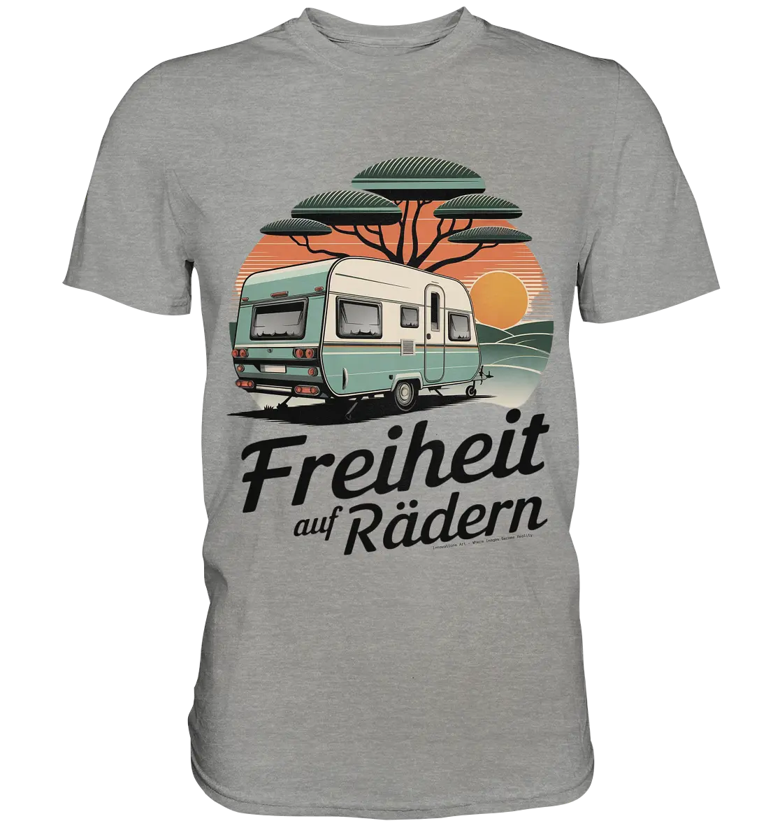 Freiheit auf Rädern - Retro Camping - Premium Shirt Bright Lights Arts