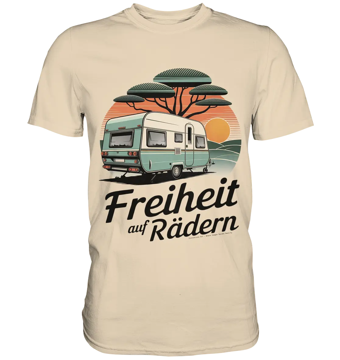 Freiheit auf Rädern - Retro Camping - Premium Shirt Bright Lights Arts