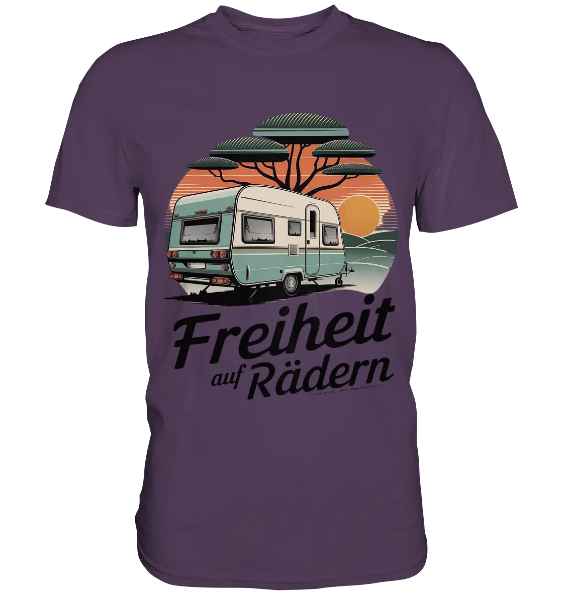 Freiheit auf Rädern - Retro Camping - Premium Shirt Bright Lights Arts