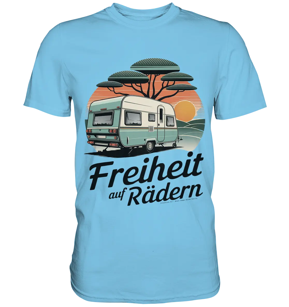 Freiheit auf Rädern - Retro Camping - Premium Shirt Bright Lights Arts