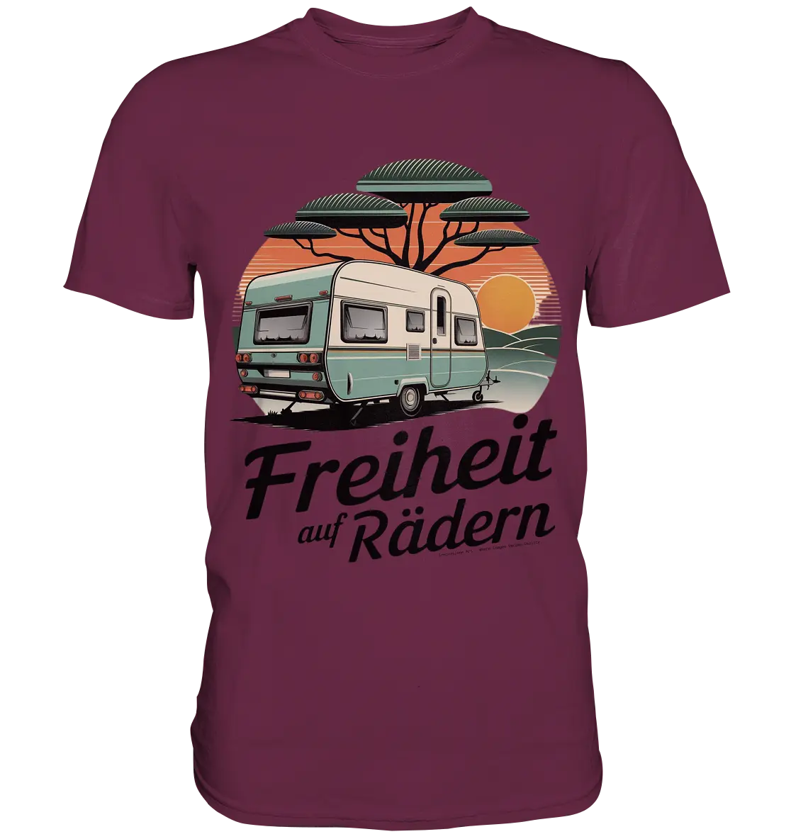 Freiheit auf Rädern - Retro Camping - Premium Shirt Bright Lights Arts