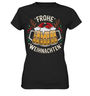 Frohe Weihnachten mit Bierkrügen - Ladies Premium Shirt Bright Lights Arts