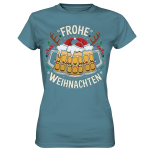 Frohe Weihnachten mit Bierkrügen - Ladies Premium Shirt Bright Lights Arts