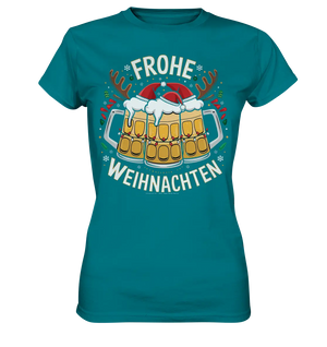 Frohe Weihnachten mit Bierkrügen - Ladies Premium Shirt Bright Lights Arts
