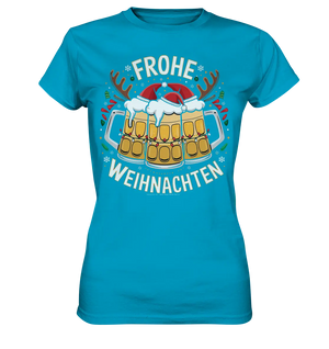 Frohe Weihnachten mit Bierkrügen - Ladies Premium Shirt Bright Lights Arts
