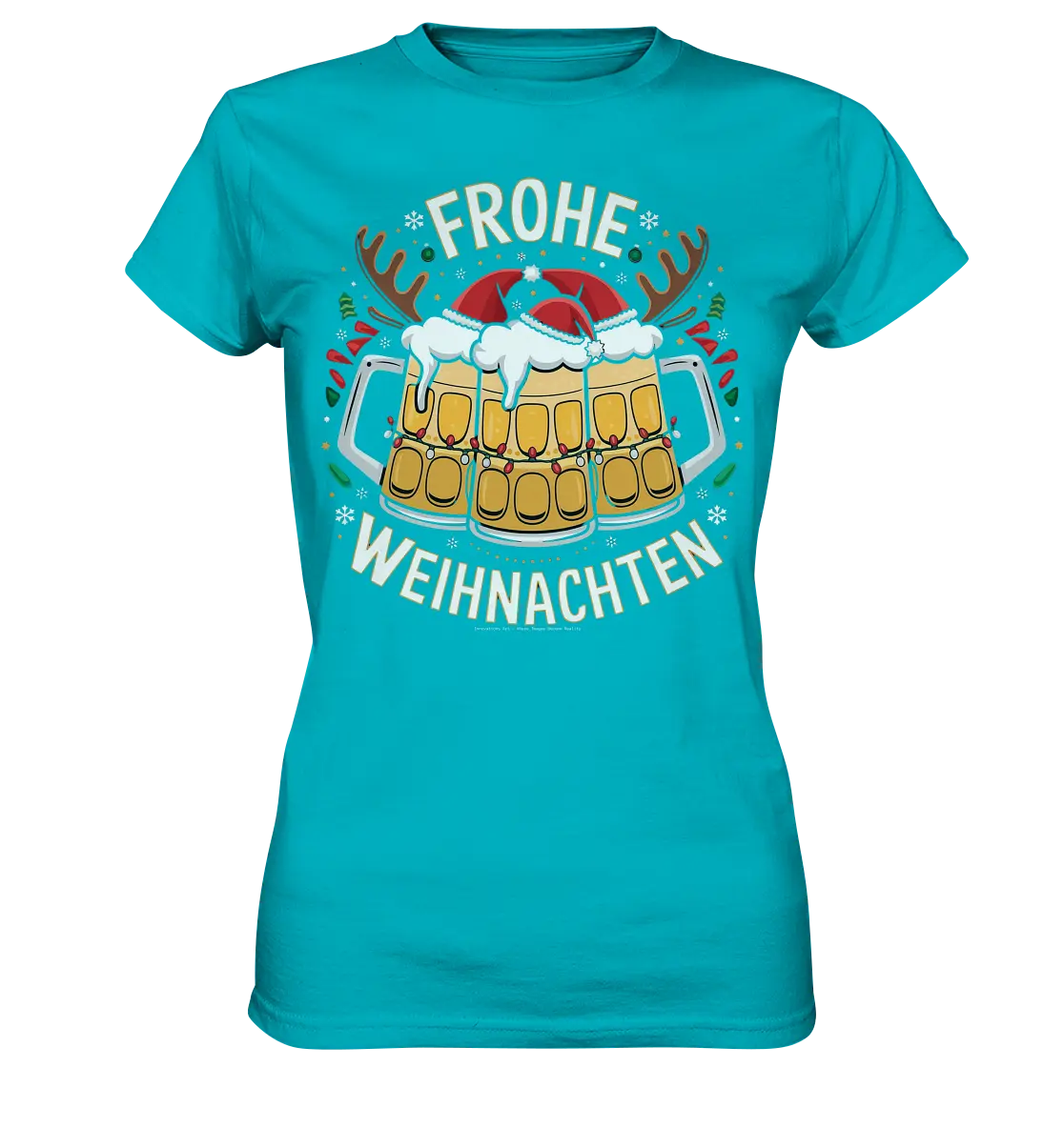 Frohe Weihnachten mit Bierkrügen - Ladies Premium Shirt Bright Lights Arts