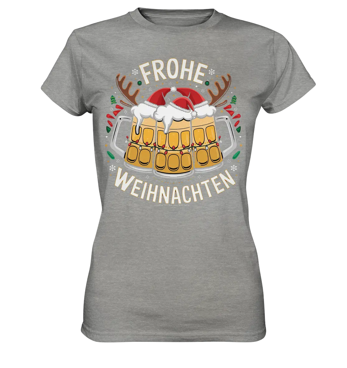 Frohe Weihnachten mit Bierkrügen - Ladies Premium Shirt Bright Lights Arts