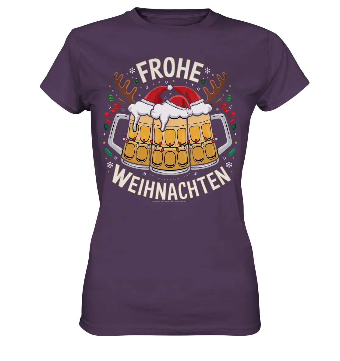 Frohe Weihnachten mit Bierkrügen - Ladies Premium Shirt Bright Lights Arts