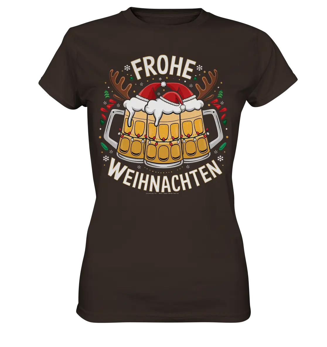 Frohe Weihnachten mit Bierkrügen - Ladies Premium Shirt Bright Lights Arts