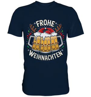Frohe Weihnachten mit Bierkrügen - Premium Shirt Bright Lights Arts