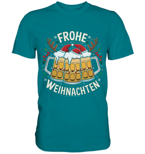 Frohe Weihnachten mit Bierkrügen - Premium Shirt Bright Lights Arts