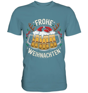 Frohe Weihnachten mit Bierkrügen - Premium Shirt Bright Lights Arts