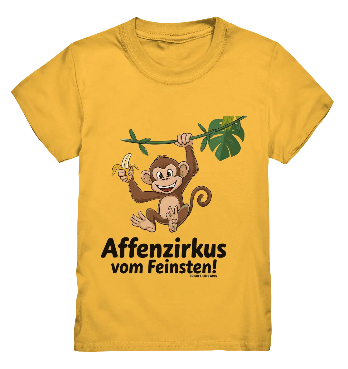 Fröhlicher Affe mit Banane - Affenzirkus - Kids Premium Shirt Bright Lights Arts