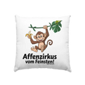 Fröhlicher Affe mit Banane - Affenzirkus - Kissen 40x40cm Bright Lights Arts