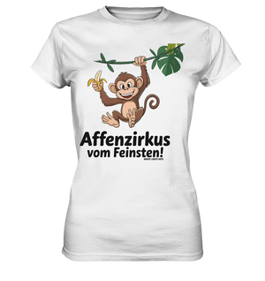 Fröhlicher Affe mit Banane - Affenzirkus - Ladies Premium Shirt Bright Lights Arts