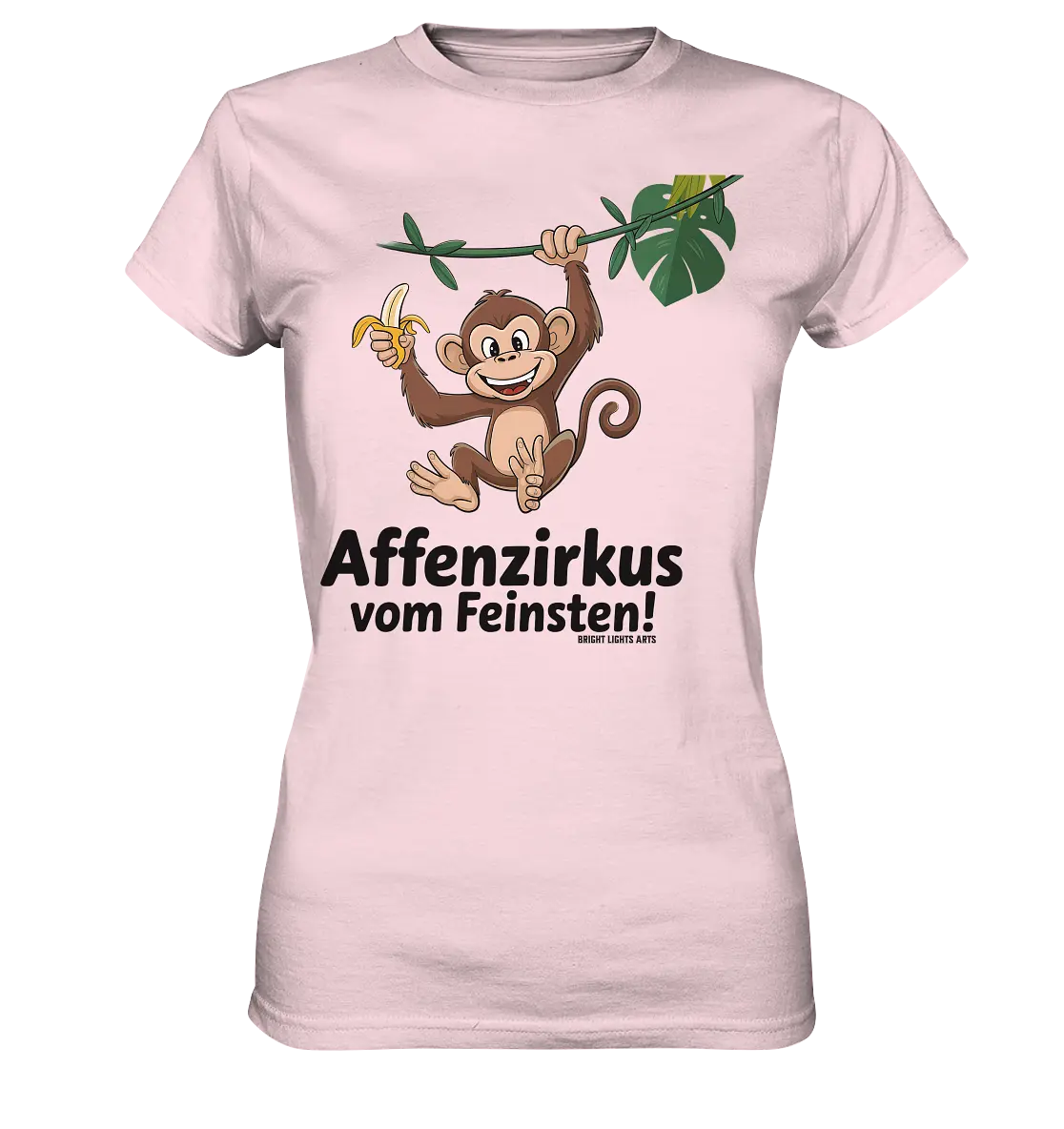 Fröhlicher Affe mit Banane - Affenzirkus - Ladies Premium Shirt Bright Lights Arts