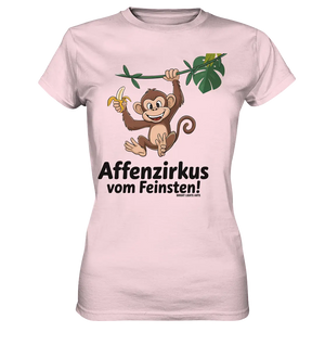 Fröhlicher Affe mit Banane - Affenzirkus - Ladies Premium Shirt Bright Lights Arts