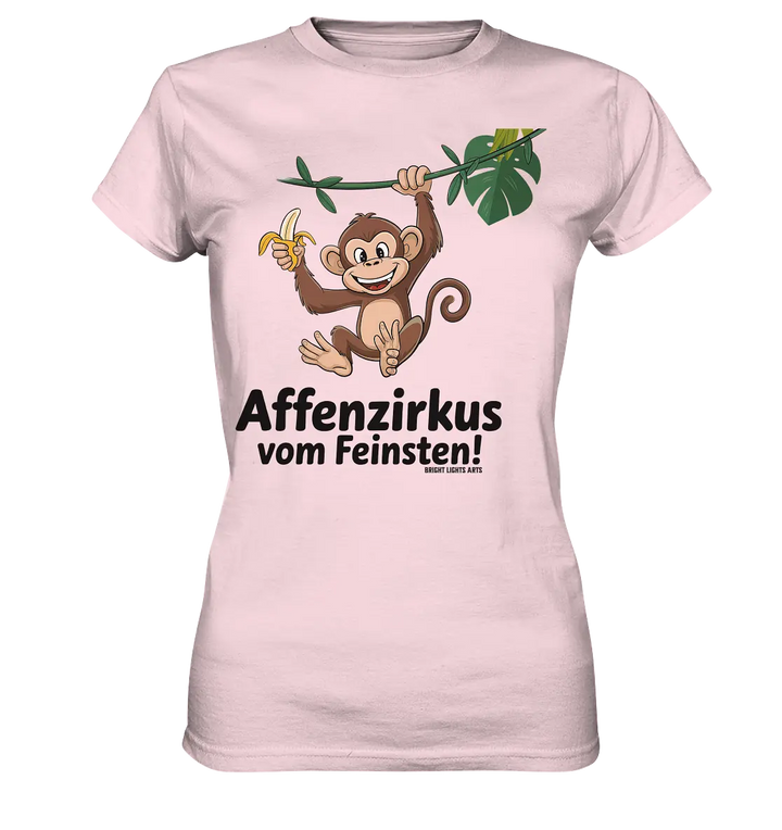 Fröhlicher Affe mit Banane - Affenzirkus - Ladies Premium Shirt Bright Lights Arts