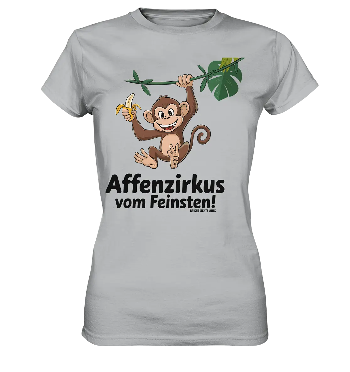 Fröhlicher Affe mit Banane - Affenzirkus - Ladies Premium Shirt Bright Lights Arts