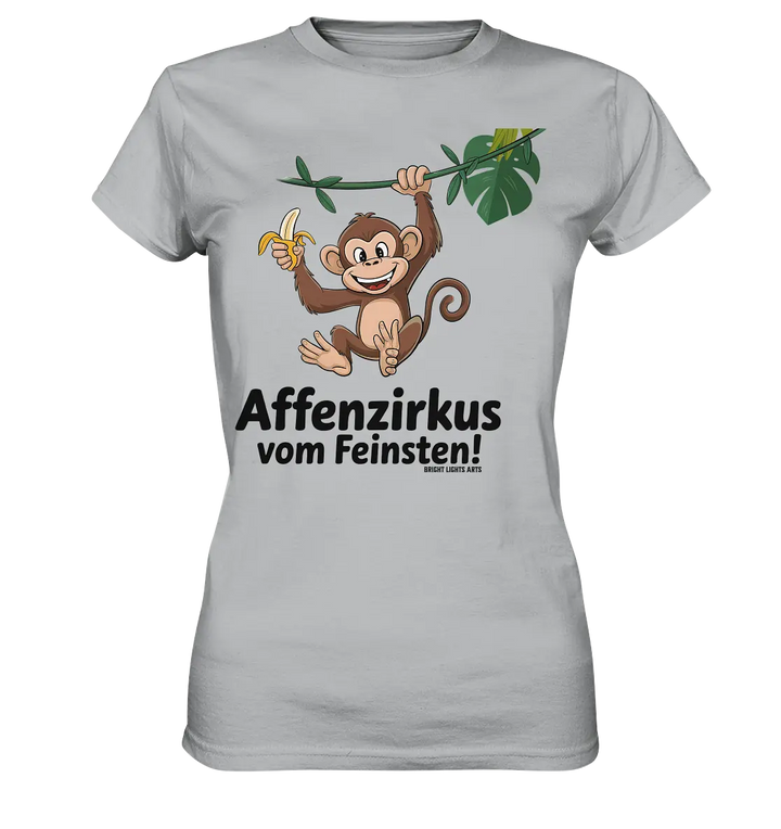 Fröhlicher Affe mit Banane - Affenzirkus - Ladies Premium Shirt Bright Lights Arts