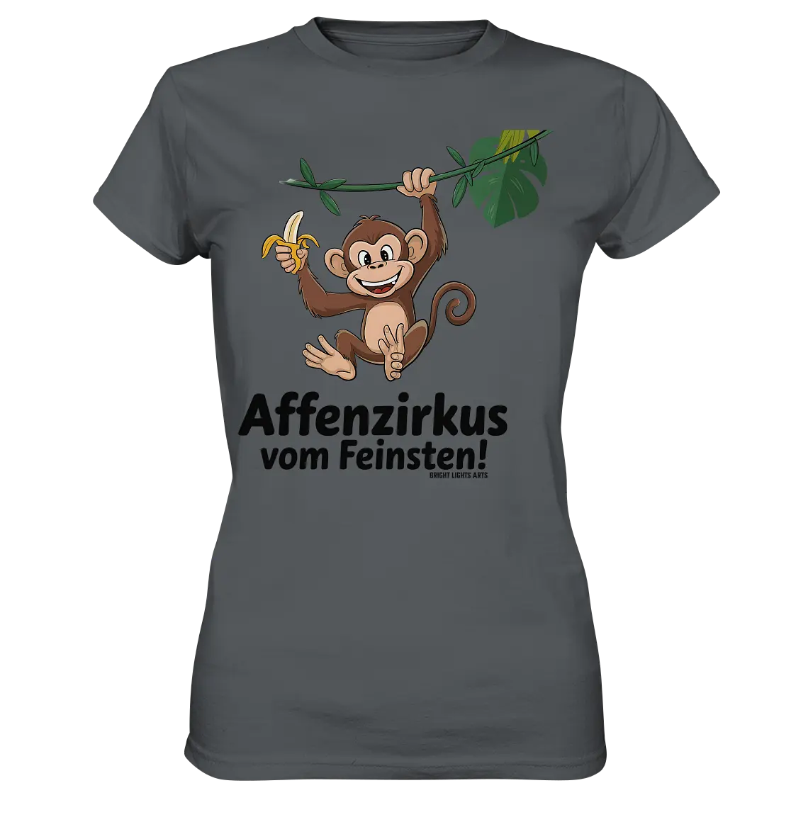 Fröhlicher Affe mit Banane - Affenzirkus - Ladies Premium Shirt Bright Lights Arts