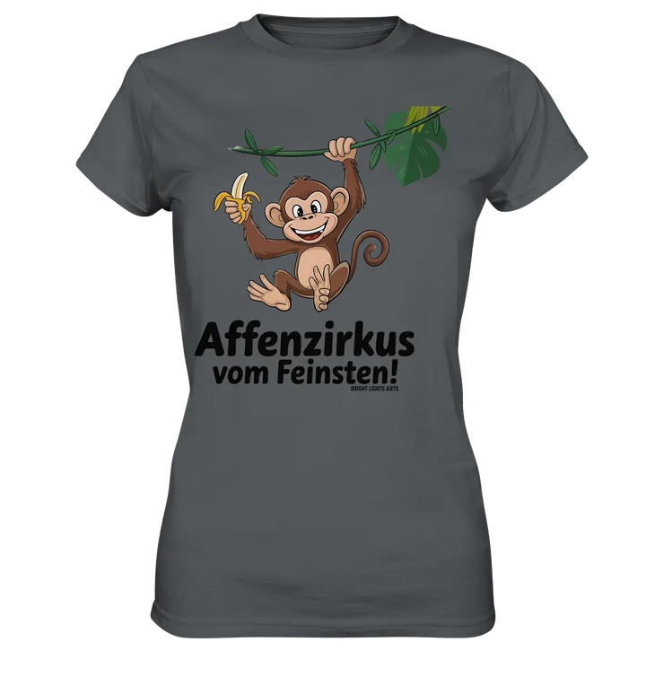 Fröhlicher Affe mit Banane - Affenzirkus - Ladies Premium Shirt Bright Lights Arts