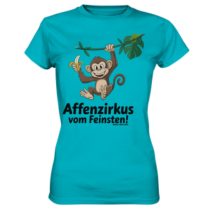 Fröhlicher Affe mit Banane - Affenzirkus - Ladies Premium Shirt Bright Lights Arts