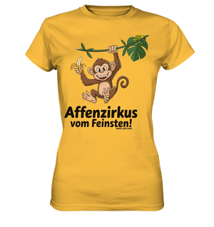 Fröhlicher Affe mit Banane - Affenzirkus - Ladies Premium Shirt Bright Lights Arts