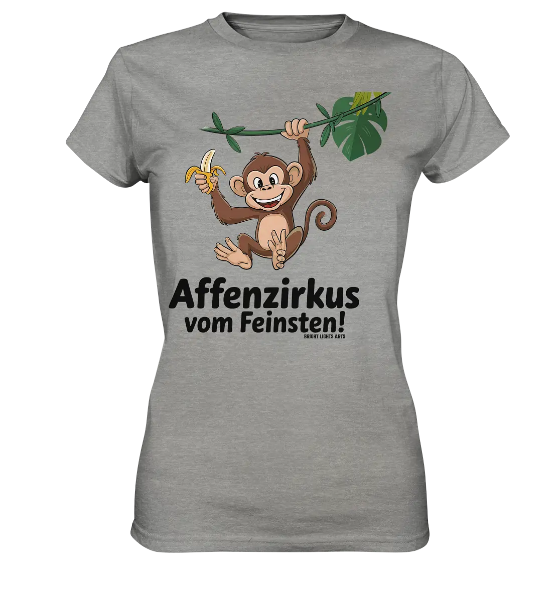 Fröhlicher Affe mit Banane - Affenzirkus - Ladies Premium Shirt Bright Lights Arts