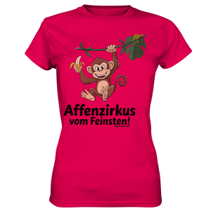 Fröhlicher Affe mit Banane - Affenzirkus - Ladies Premium Shirt Bright Lights Arts