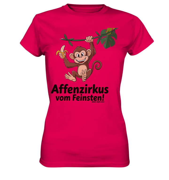 Fröhlicher Affe mit Banane - Affenzirkus - Ladies Premium Shirt Bright Lights Arts