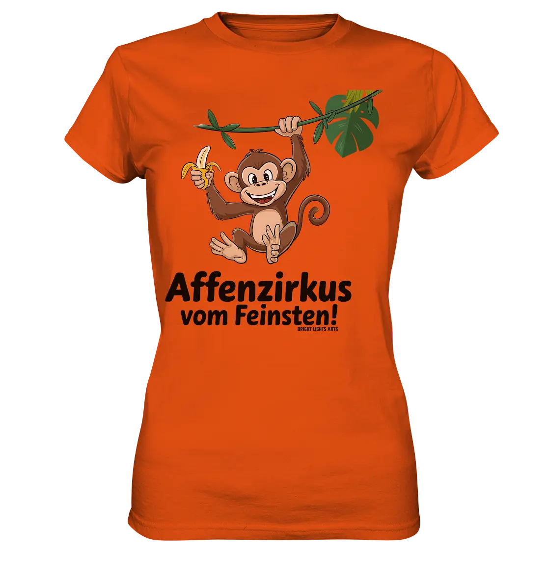 Fröhlicher Affe mit Banane - Affenzirkus - Ladies Premium Shirt Bright Lights Arts