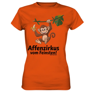 Fröhlicher Affe mit Banane - Affenzirkus - Ladies Premium Shirt Bright Lights Arts