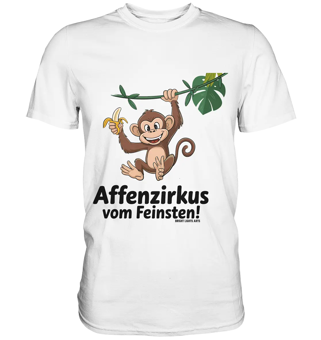 Fröhlicher Affe mit Banane - Affenzirkus - Premium Shirt Bright Lights Arts