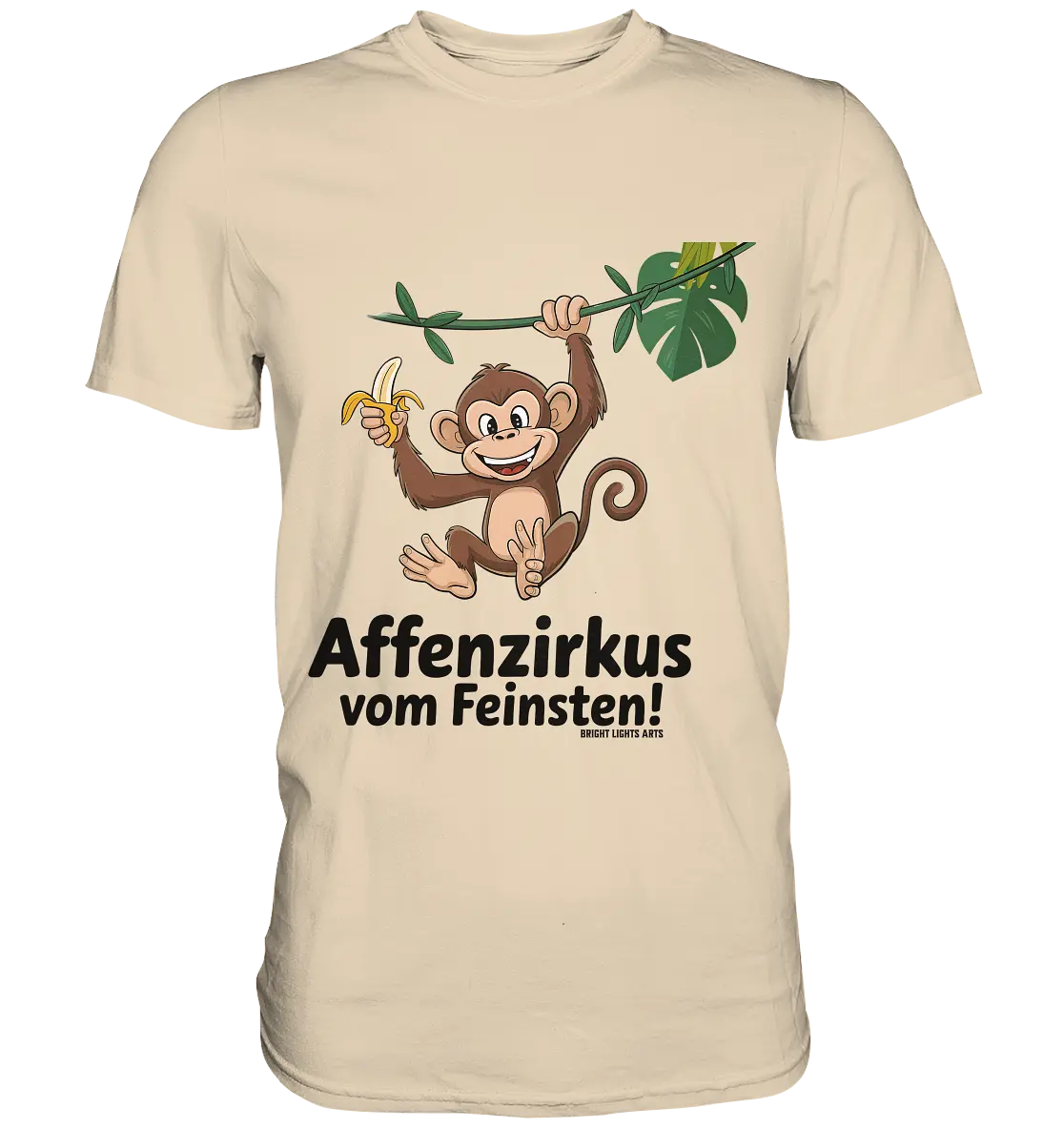 Fröhlicher Affe mit Banane - Affenzirkus - Premium Shirt Bright Lights Arts