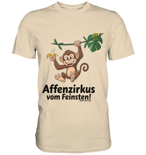 Fröhlicher Affe mit Banane - Affenzirkus - Premium Shirt Bright Lights Arts