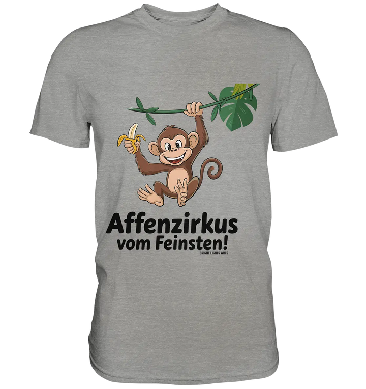 Fröhlicher Affe mit Banane - Affenzirkus - Premium Shirt Bright Lights Arts