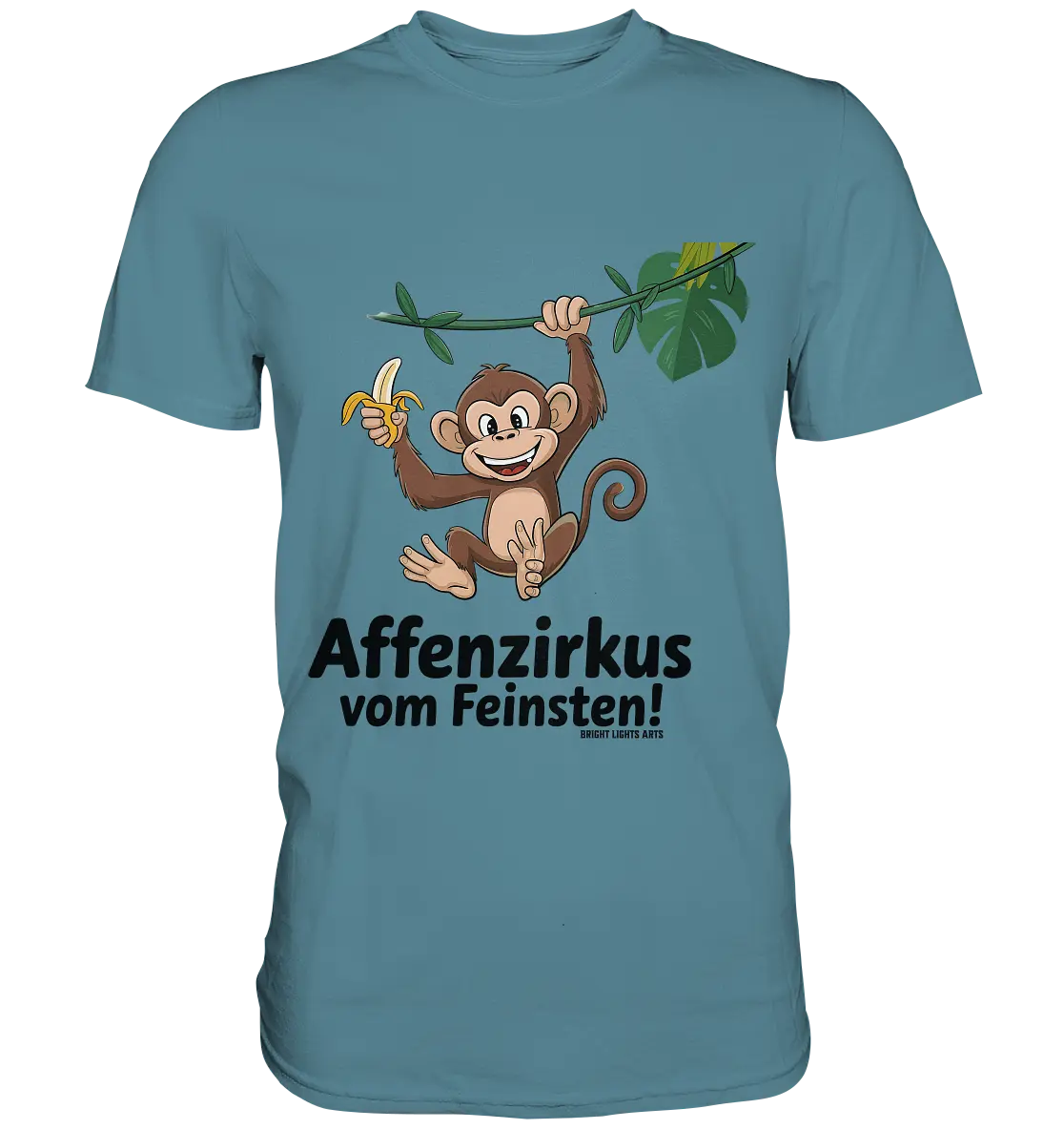 Fröhlicher Affe mit Banane - Affenzirkus - Premium Shirt Bright Lights Arts