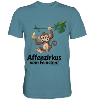 Fröhlicher Affe mit Banane - Affenzirkus - Premium Shirt Bright Lights Arts