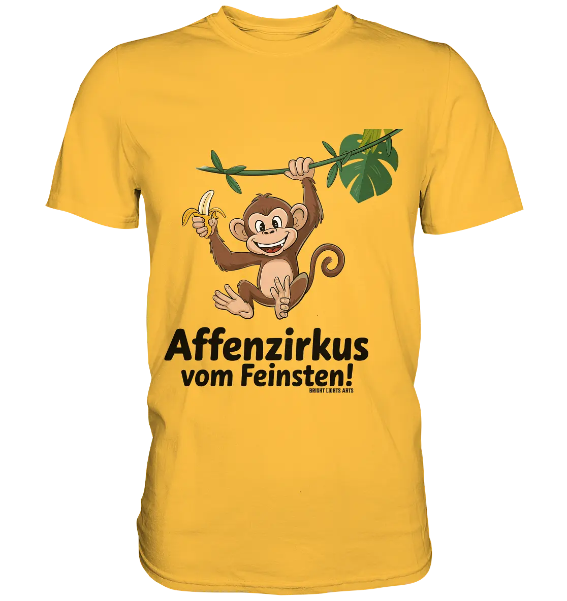 Fröhlicher Affe mit Banane - Affenzirkus - Premium Shirt Bright Lights Arts