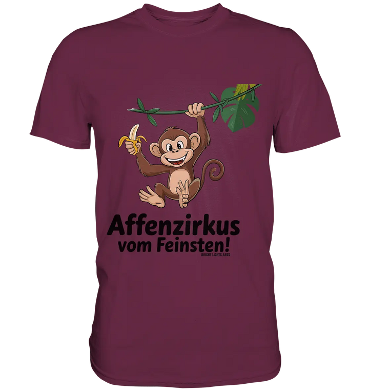 Fröhlicher Affe mit Banane - Affenzirkus - Premium Shirt Bright Lights Arts