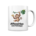 Fröhlicher Affe mit Banane - Affenzirkus - Tasse glossy Bright Lights Arts