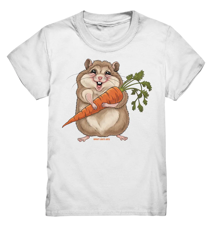 Fröhlicher Hamster mit Möhre - Kids Premium Shirt Bright Lights Arts